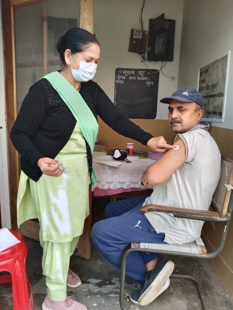 corona vaccination in bilaspur