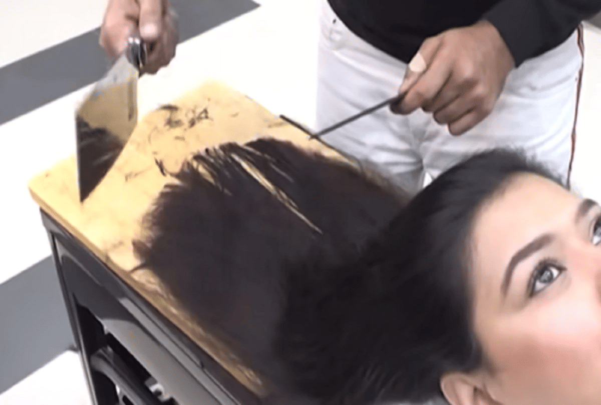 pakistani barber uses butchers knife hammer fire for hair cutting video goes viral