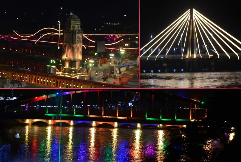 Haridwar Kumbh Mela 2021: Haridwar Decoration With Lighting Beautiful Photos