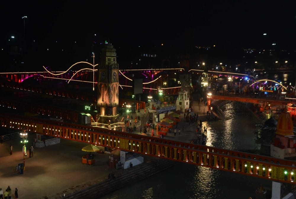 Haridwar Kumbh Mela 2021: Haridwar Decoration With Lighting Beautiful Photos