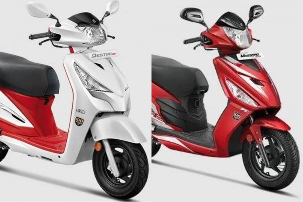 Hero Launches Destini 125 and Maestro Edge 110 on Attaining 100 Million Sale: hero destini 125 100 million edition hero maestro 110 100 million edition hero motocorp hero scooters india