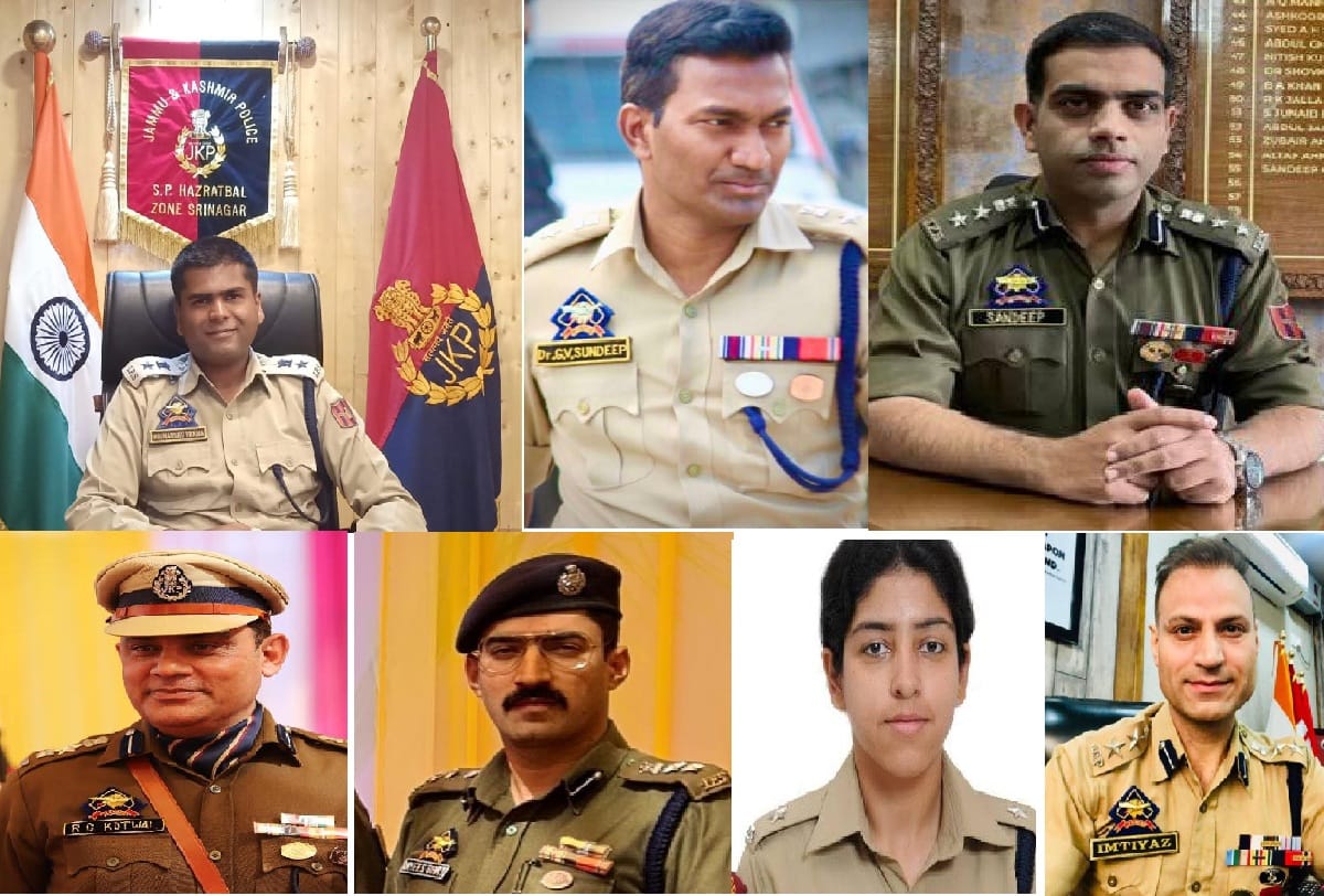 IPS transferr jammu kashmir SSPJammu Rajouri Baramulla Kathua Sandeep Kupwara Sudhanshu