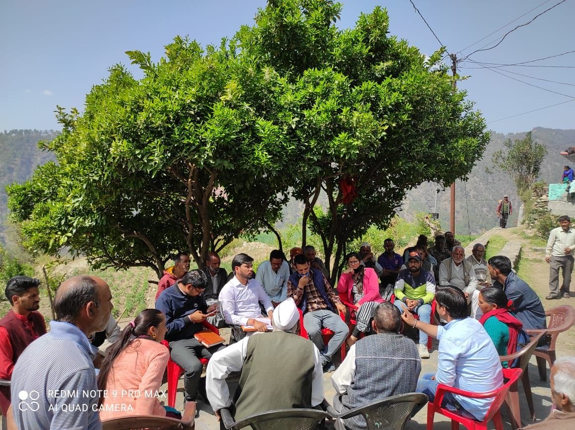 Villagers stopped road work, department in action