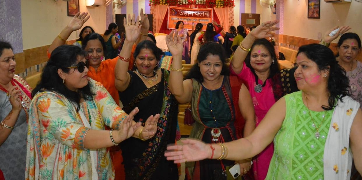 Udaan club women celebrate Holi festival