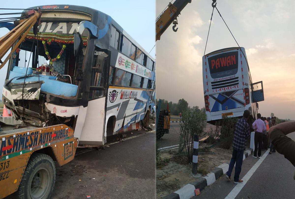 Accident on Agra-Lucknow Expressway, nine people injured