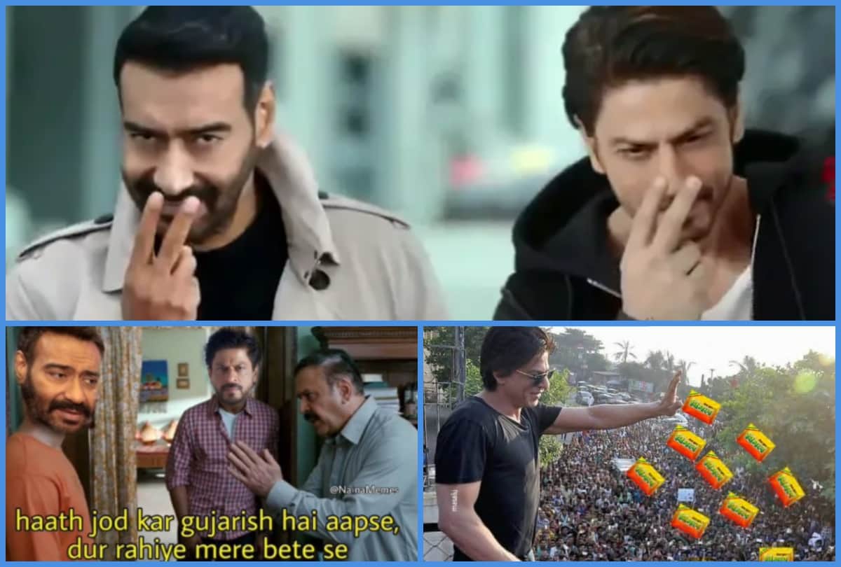 Shah Rukh Khan and Ajay Devgn coming together for new pan masala ad social media floodgate of memes