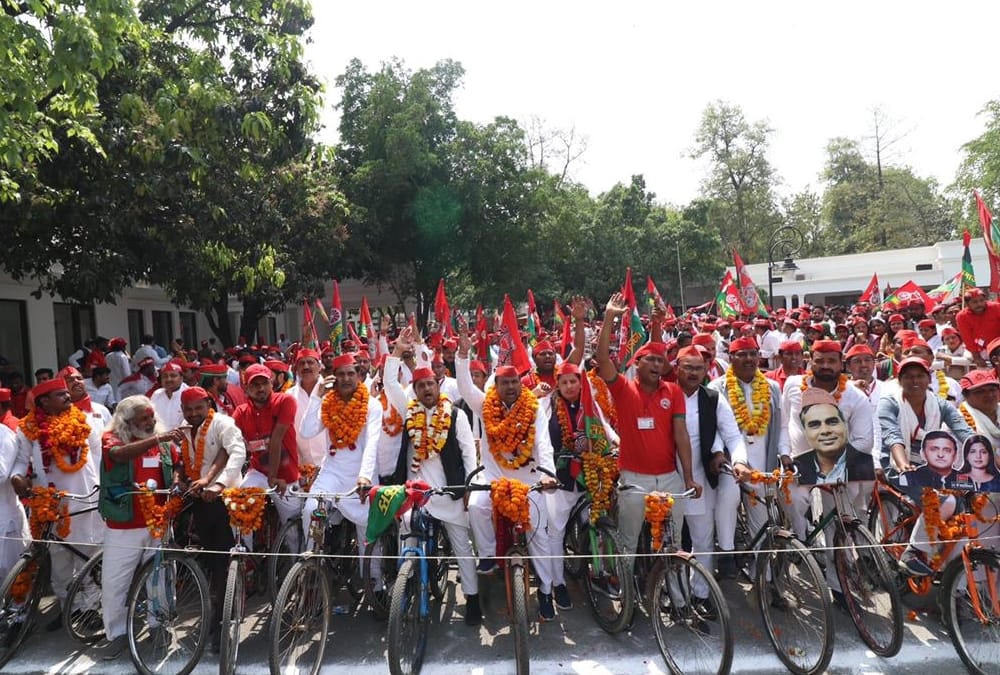 Uttar Pradesh Assembly election 2022: Cycle yatra ends in Lucknow.