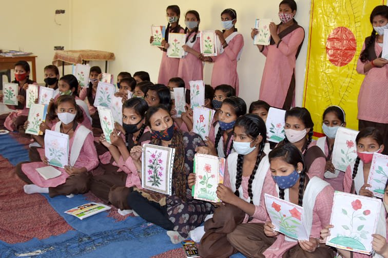 Students learned the nuances of Kangra and Madhubani painting