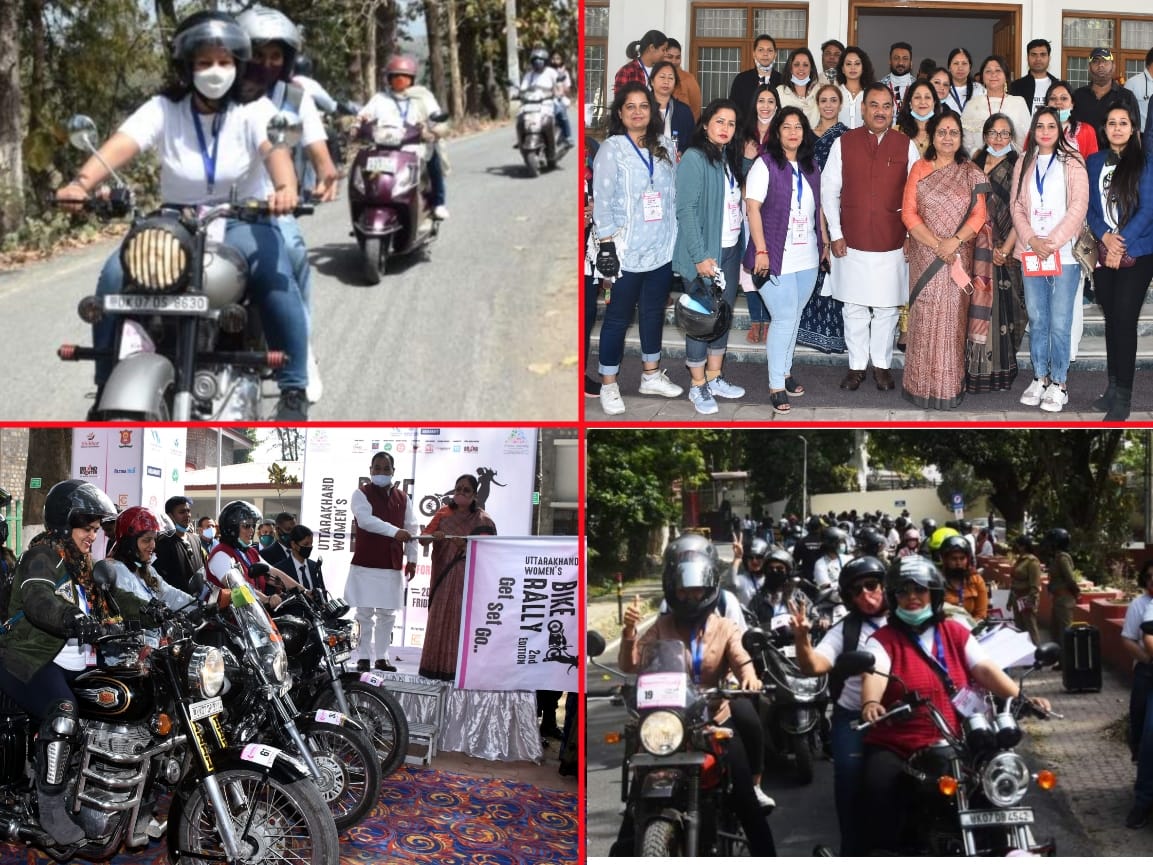 women bike rally : governor baby rani maurya shown flag to rally pictures will fill your mind with confidence