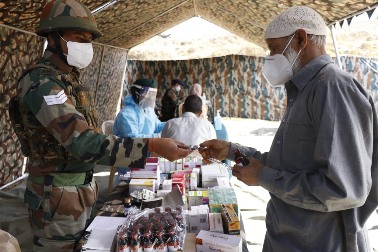 Army set up a medical camp in the village adjacent to the Line of Control