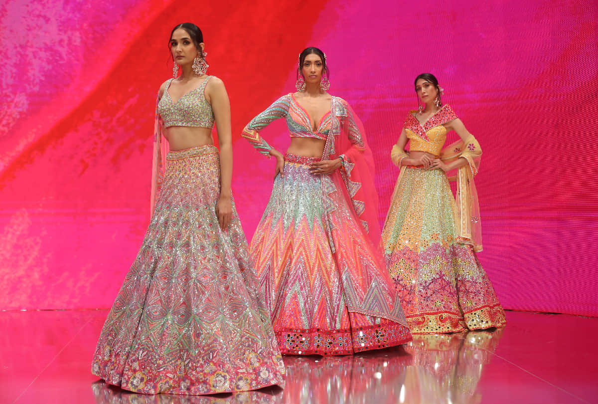 lakme fashion week 2021 designer suneet varma showcase line titled 50 shades of happiness