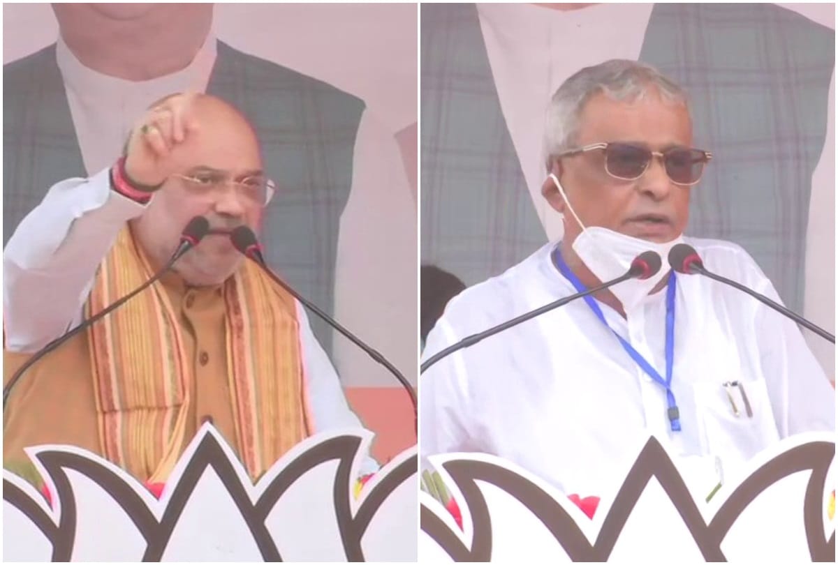 west bengal assembly election home minister amit shah rally suvendu father joins bjp