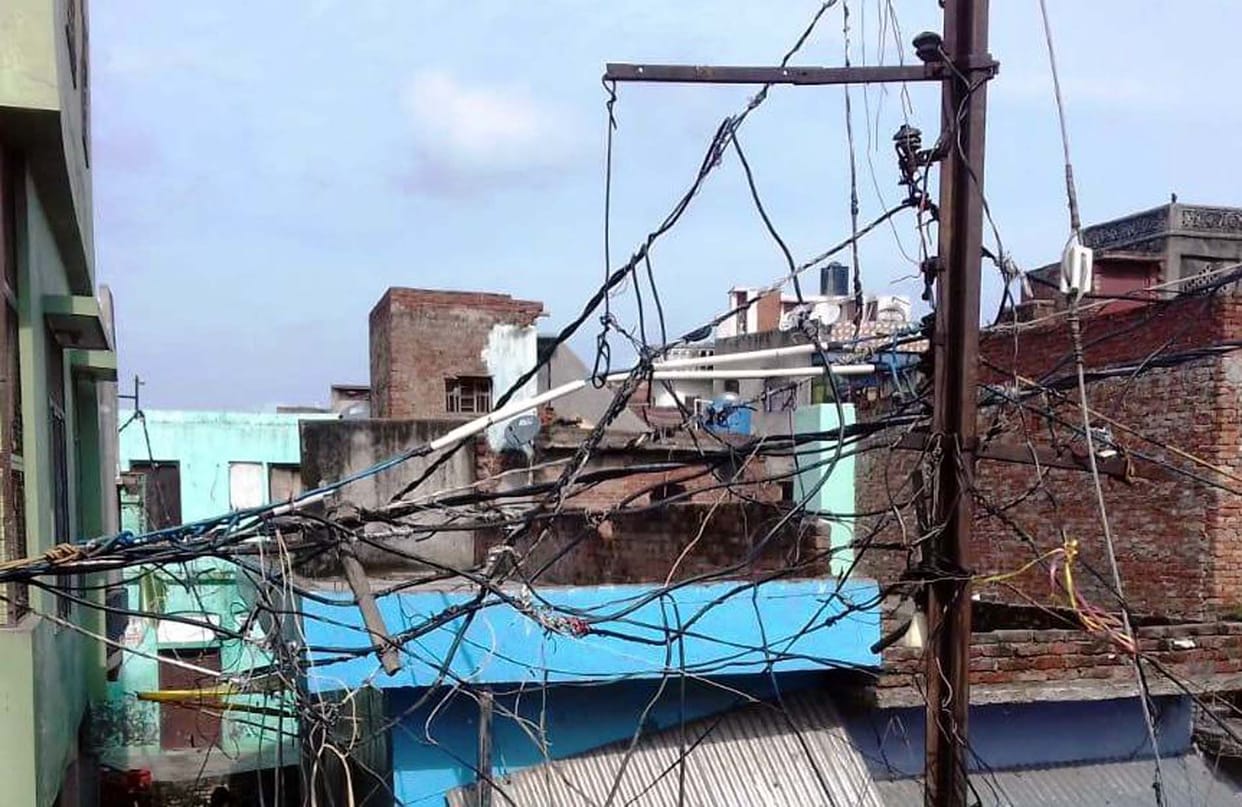 Half of the town's light remained on till noon due to fault
