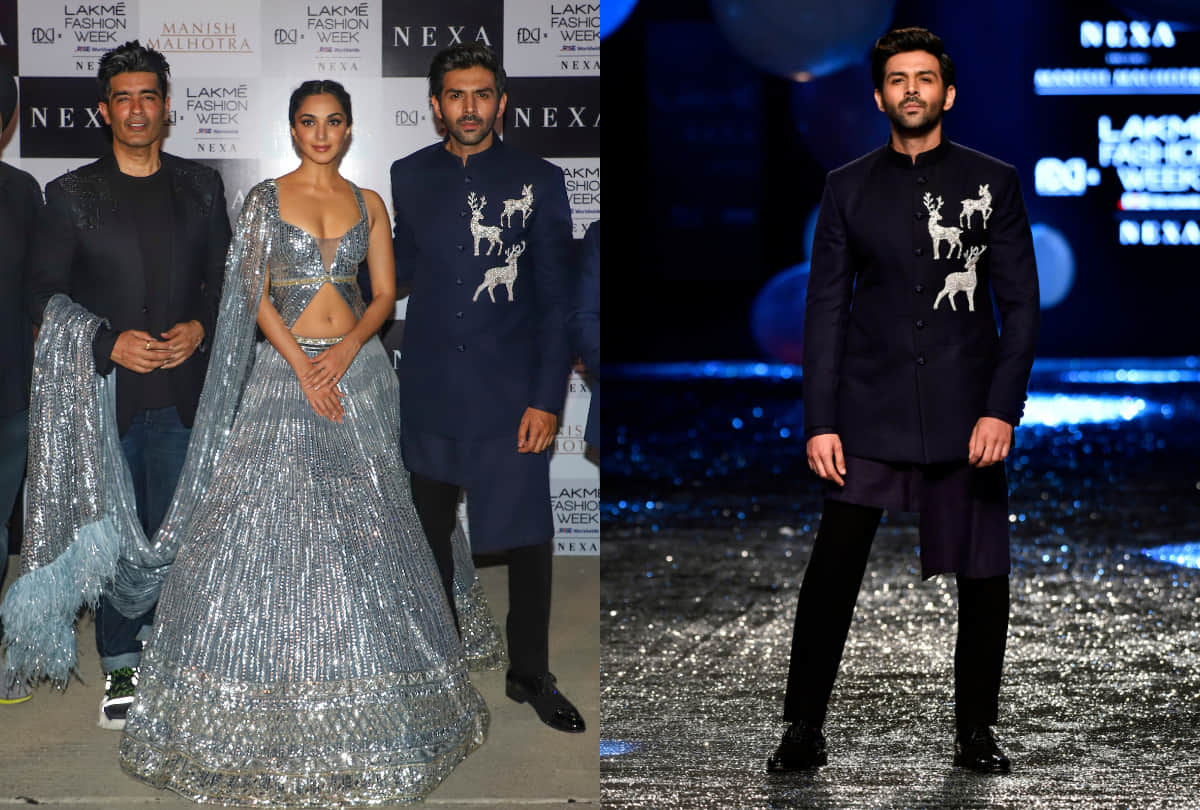 lakme fashion week 2021 manish malhotra bridal collection showcases kiara advani and kartik aaryan
