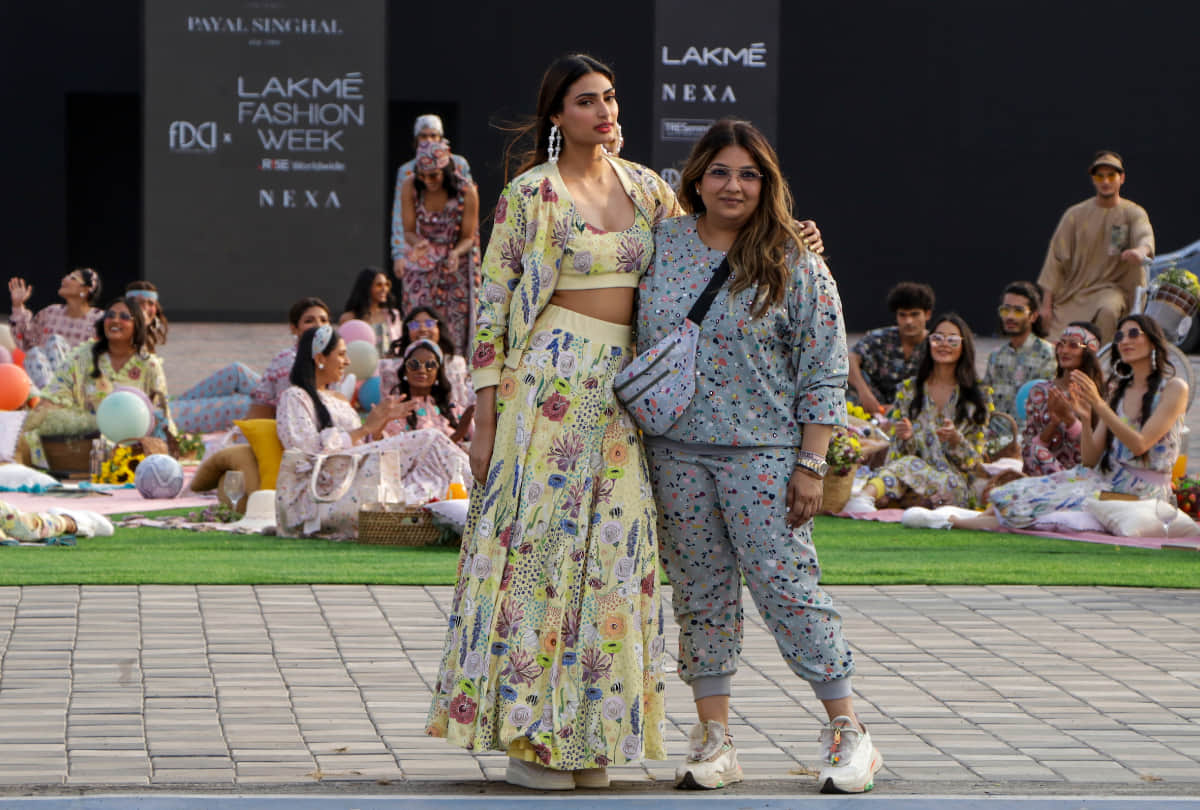lakme fashion week 2021 athiya shetty showcase designer payal singhal kismet collection