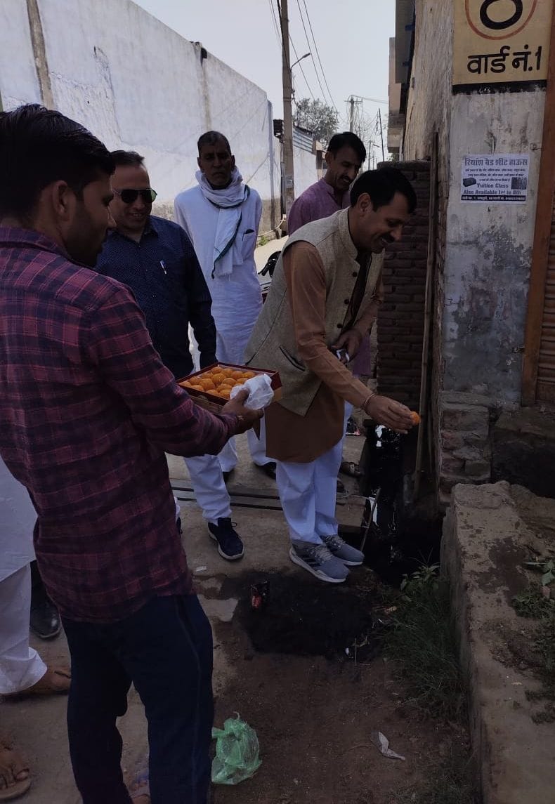 A drain will be constructed for the drainage of rain water in Champapuri