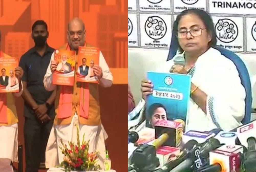 west bengal assembly election 2021: BJP sankalp patra and TMC manifesto