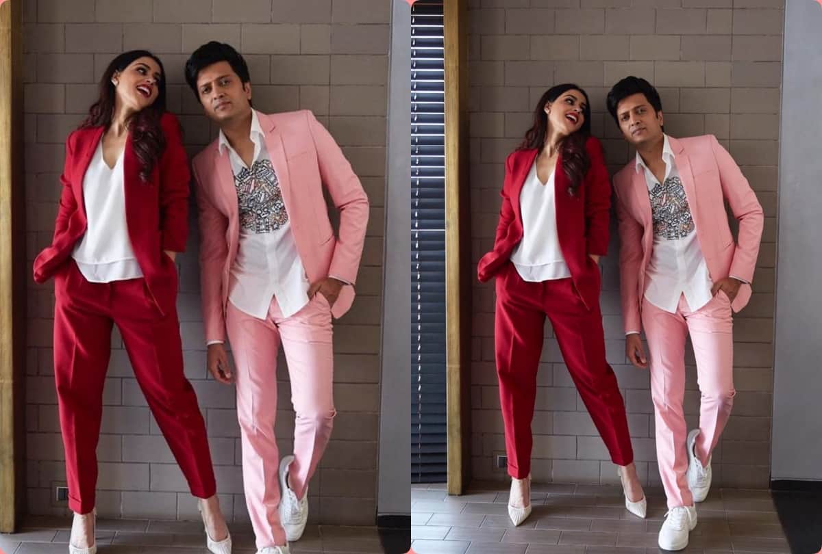 genelia dsouza shared a funny video of her jealous when preity zinta and riteish deshmukh did welcome kiss