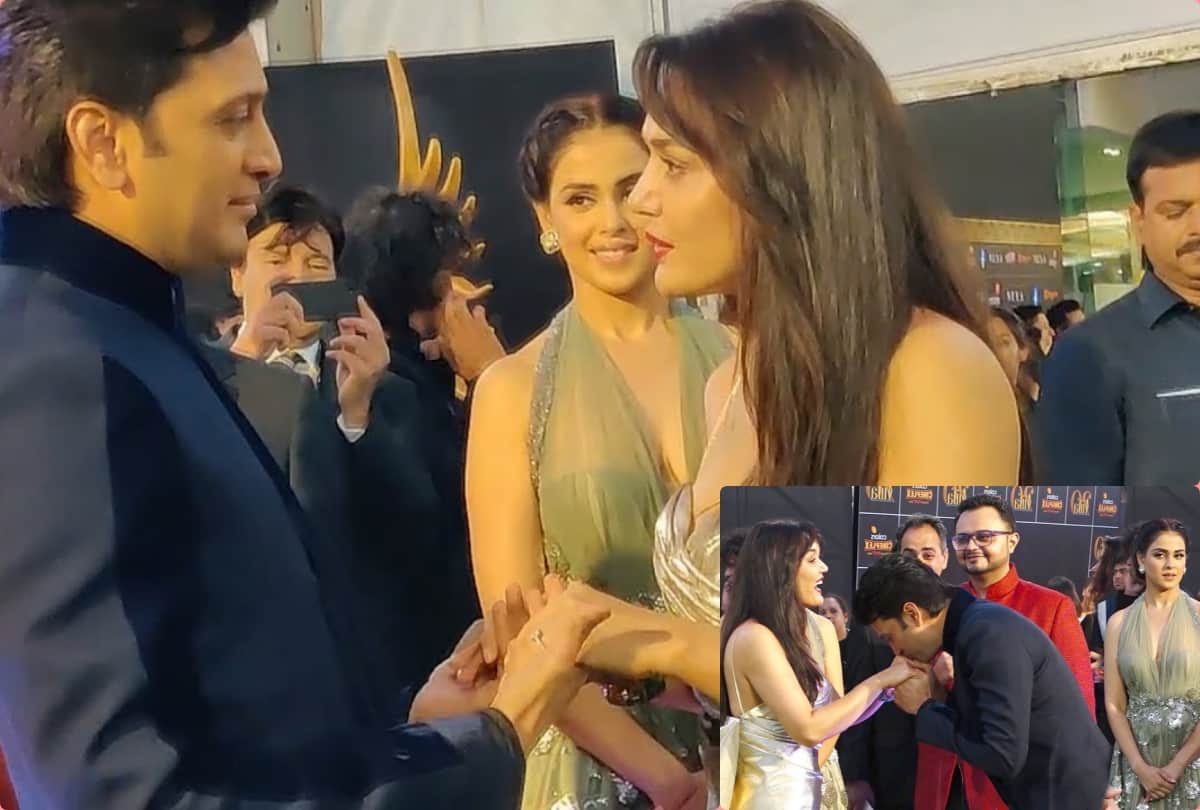 genelia dsouza shared a funny video of her jealous when preity zinta and riteish deshmukh did welcome kiss