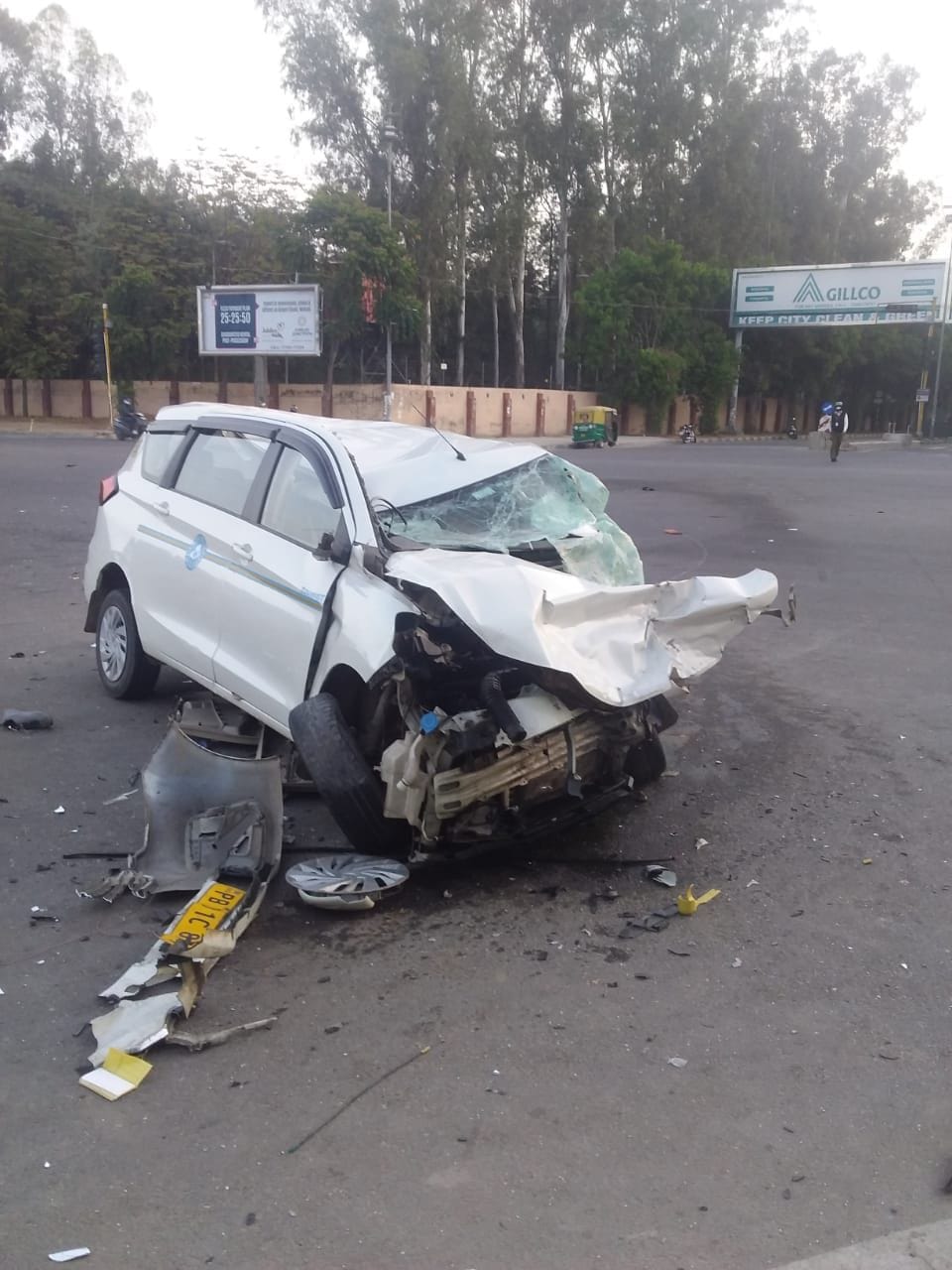 Mohali : Mercedes car collides with Ertiga first, then hit two cyclists, three dead