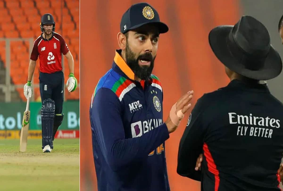 Virat kohli and Jos Buttler engaged in verbal exchange during ind vs eng 5th-t20 at narendra modi stadium