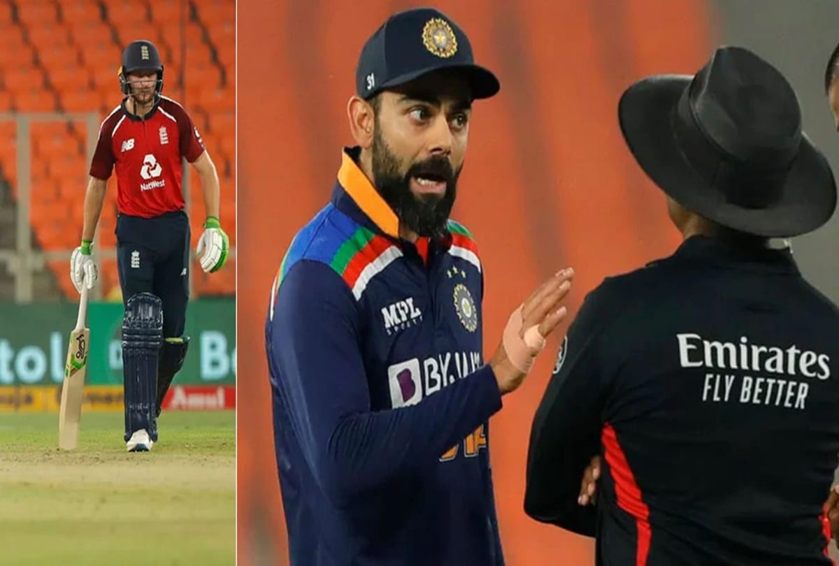 Virat kohli and Jos Buttler engaged in verbal exchange during ind vs eng 5th-t20 at narendra modi stadium