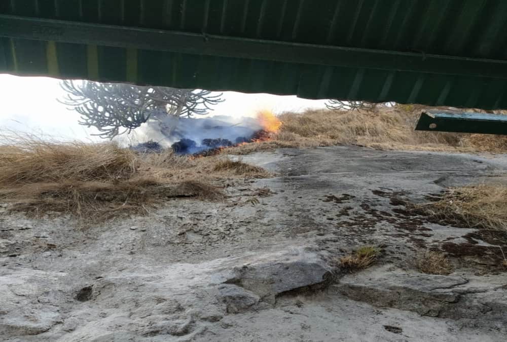 Uttarakhand News: Panic in Pilgrims after fire Broke Out in hill of Maa Poornagiri temple photos