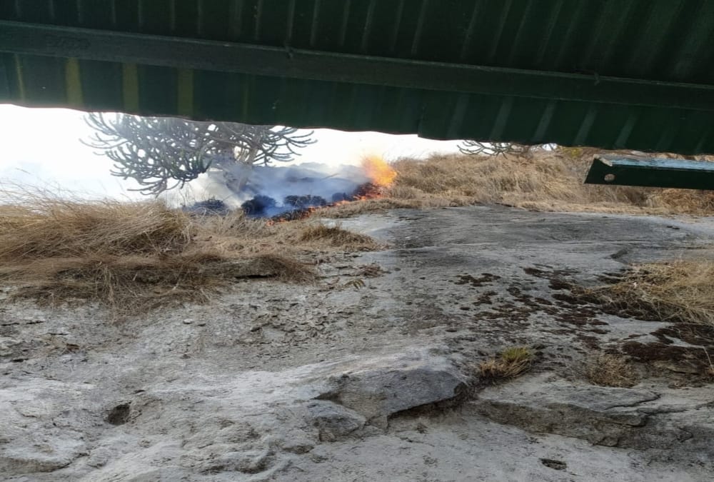 Uttarakhand News: Panic in Pilgrims after fire Broke Out in hill of Maa Poornagiri temple photos