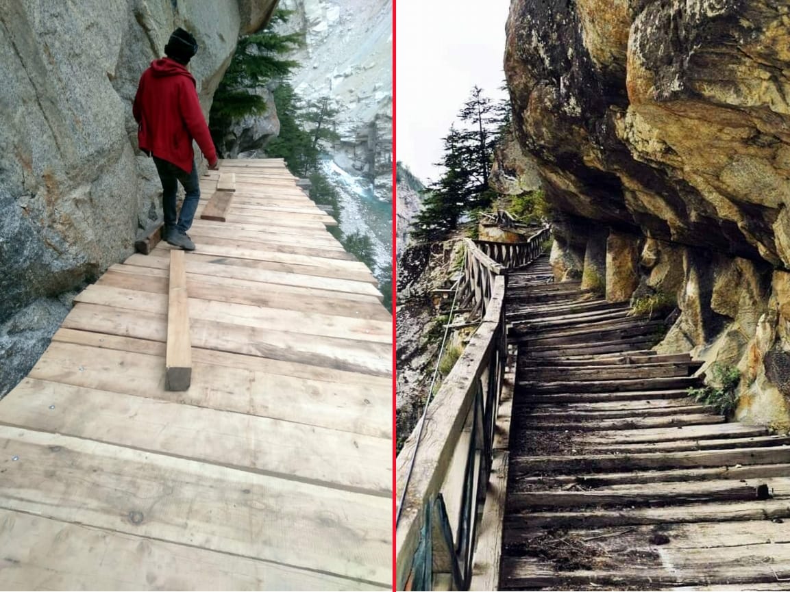 uttarakhand news : Soon you enjoy thrill of walking on gartang gali on a steep cliff over 300 meter deep ditch.