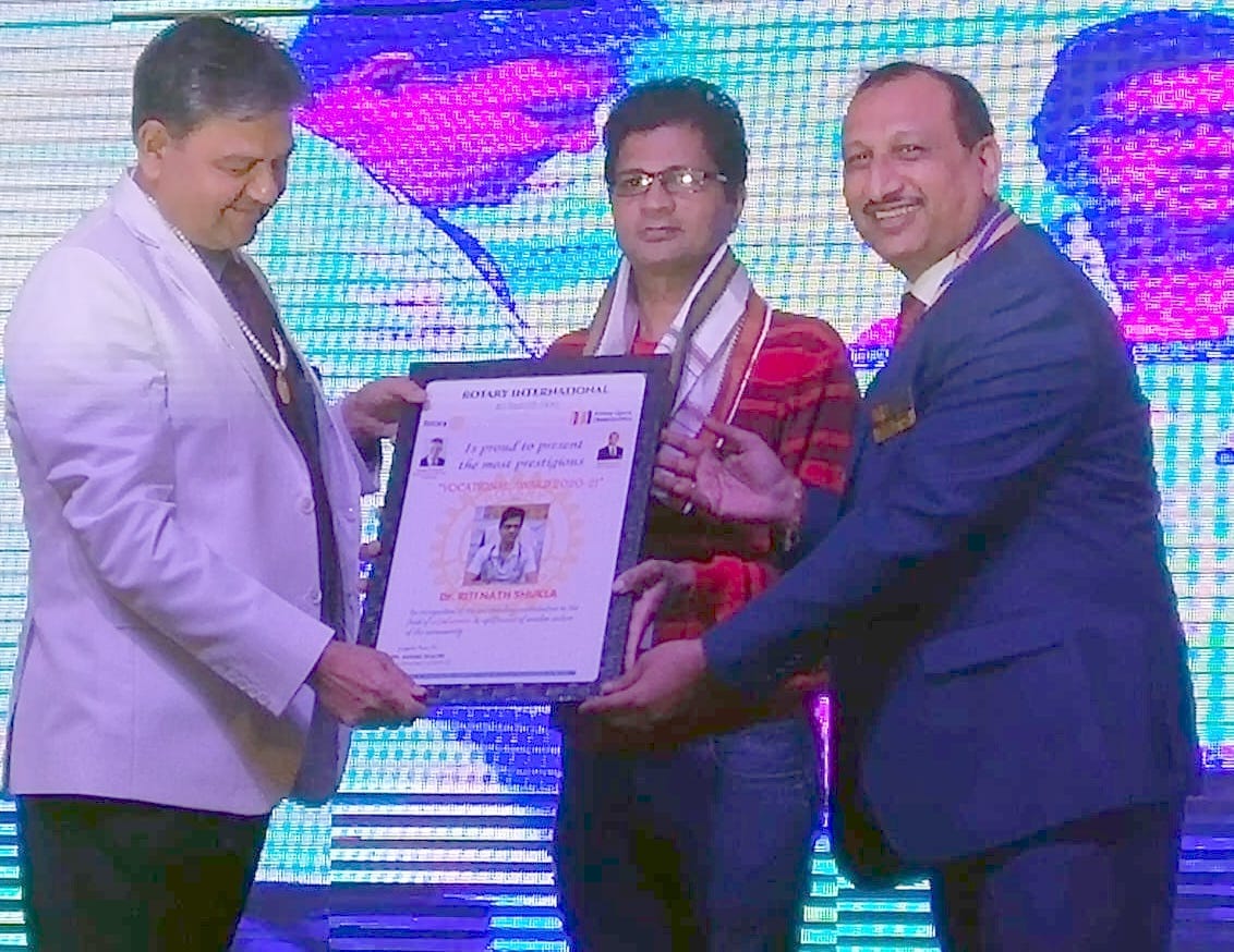 Dr. Rithinath received Rotary Foundation Award