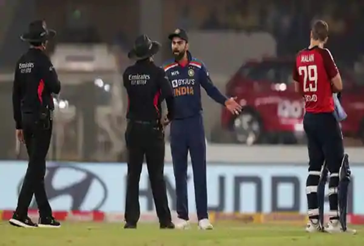Virat kohli and Jos Buttler engaged in verbal exchange during ind vs eng 5th-t20 at narendra modi stadium