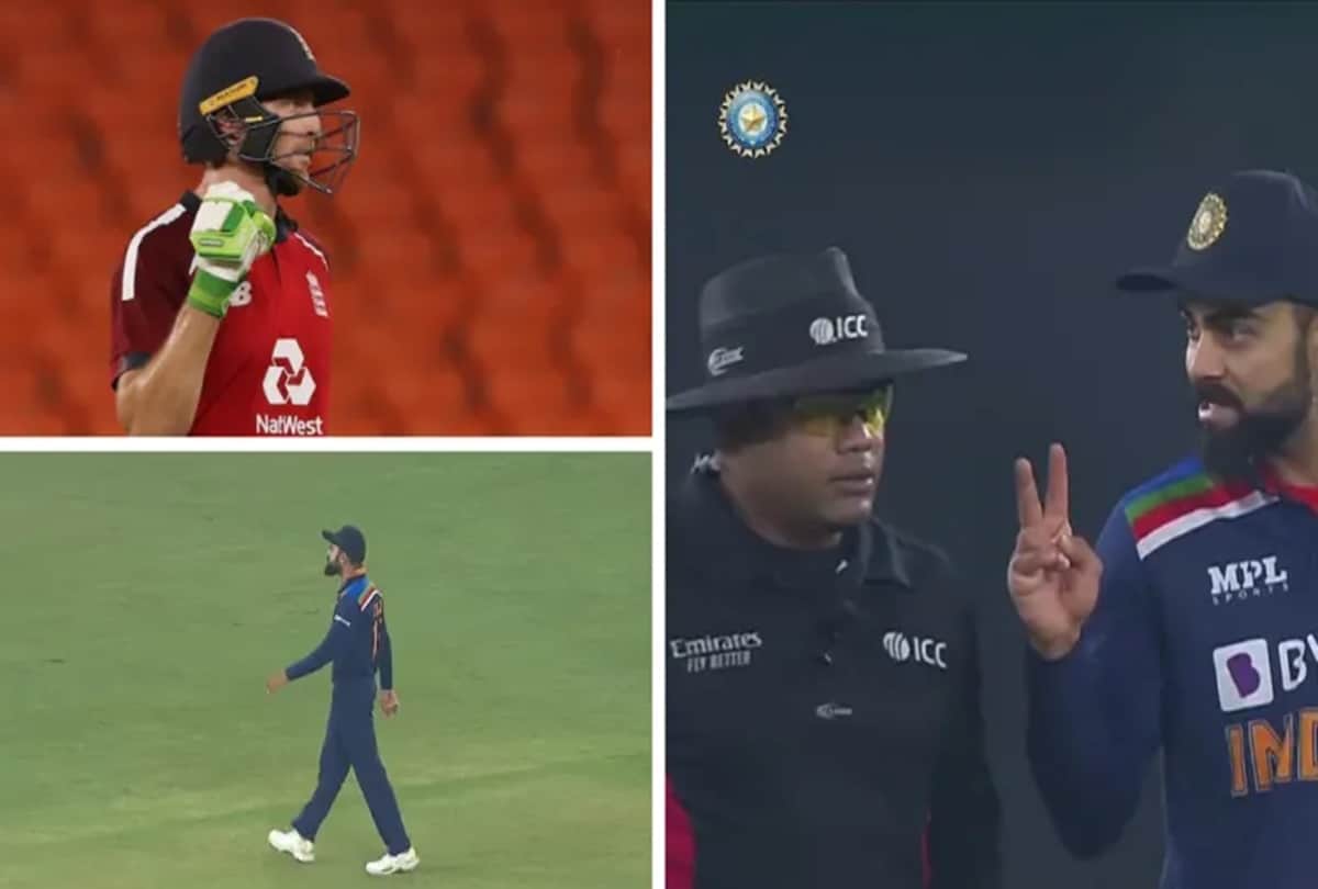 Virat kohli and Jos Buttler engaged in verbal exchange during ind vs eng 5th-t20 at narendra modi stadium