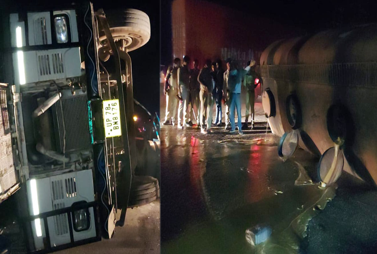 Road accident in Banda, four people injured