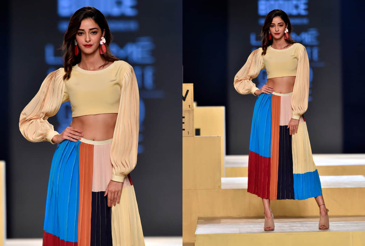 lakme fashion week grand finale 2021 ananya panday showstopper for finale designer ruchika sachdev