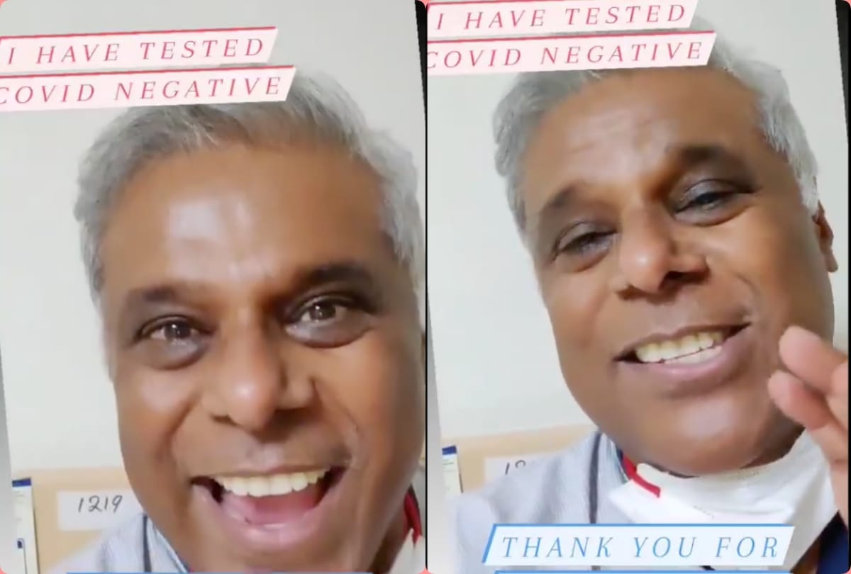 Ashish Vidyarthi shared a twitter video said he tested negative for corona