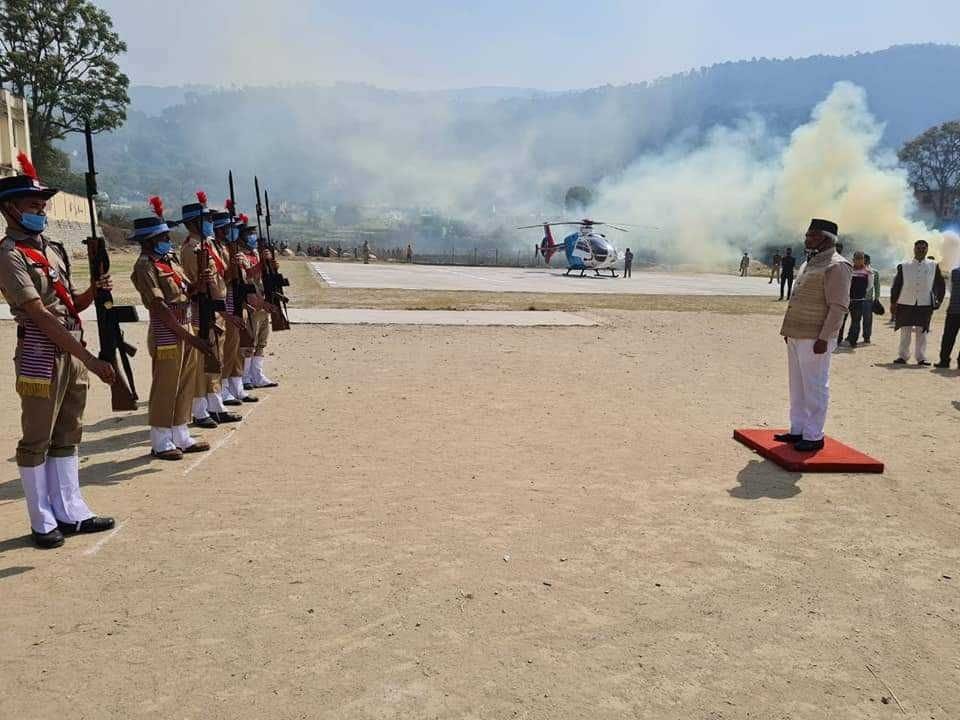 ... and gave the guard of honor to the BJP state president