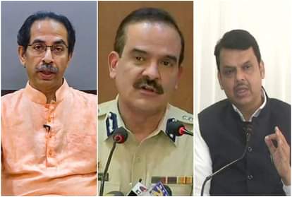 उद्धव ठाकरे, परमबीर सिंह और देवेंद्र फडणवीस