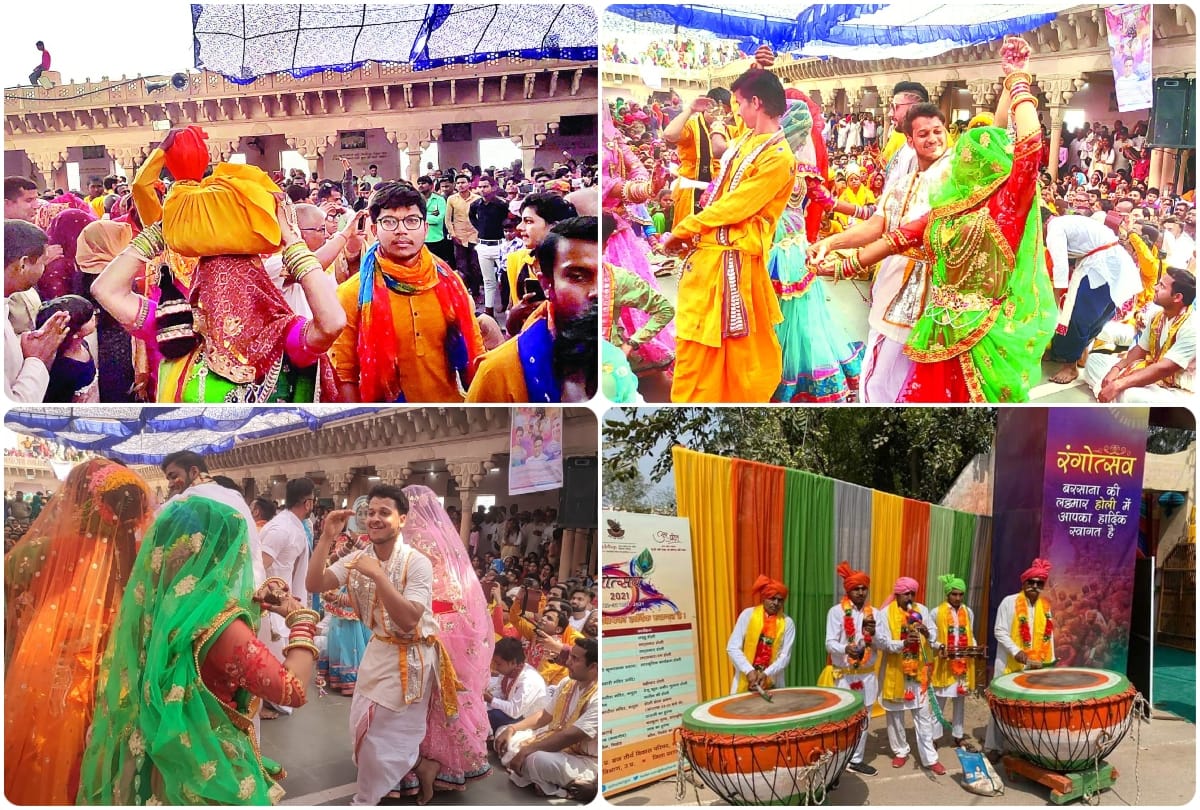 lathmar holi news: holi celebrations in nandgaon of mathura