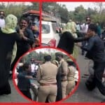 एसएसपी ऑफिस के पास भिड़े दो परिवार के लोग।