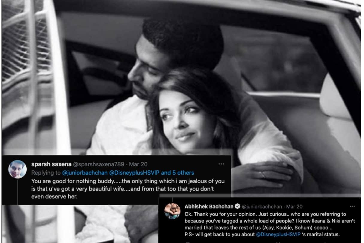 abhishek bachchan got angry on troller when he tweeted you don’t deserve aishwarya rai