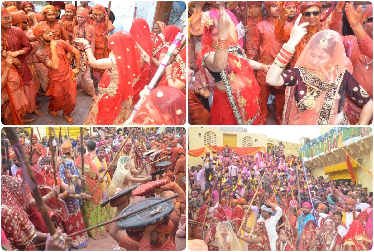 lathmar holi celebrations in barsana mathura