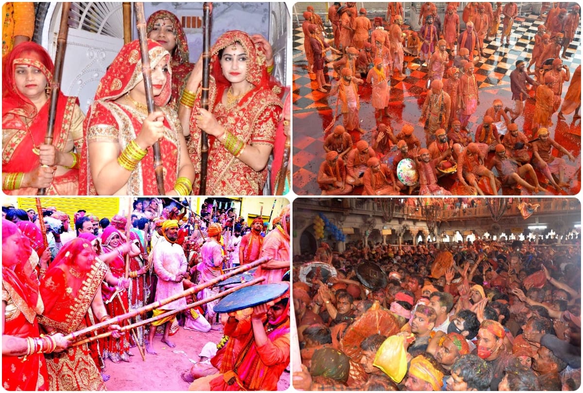 lathmar holi celebrated in mathura barsana