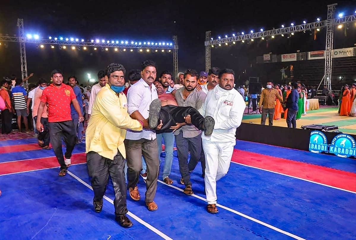 National Junior Kabaddi Championship Several injured after audience gallery during opening ceremony in Suryapet telangana