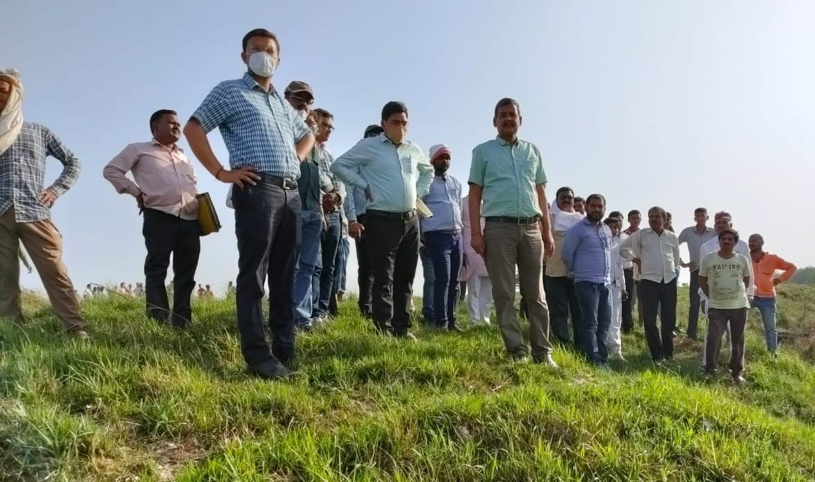 The government team inspected the proposed land for the university