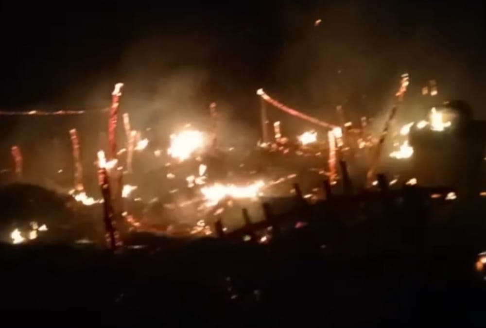A fire broke out in Bahraich because of short circuit in Bahraich.