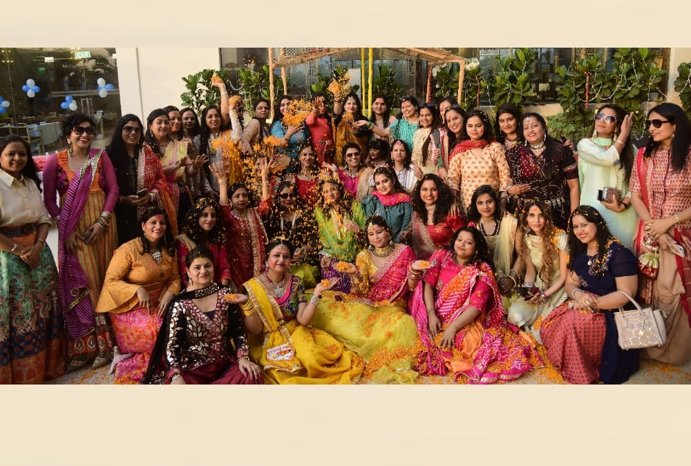 Pre Holi celebration in inner wheel club in Lucknow.