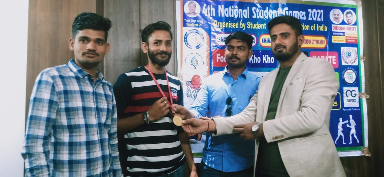 bharat won gold medal in national students game
