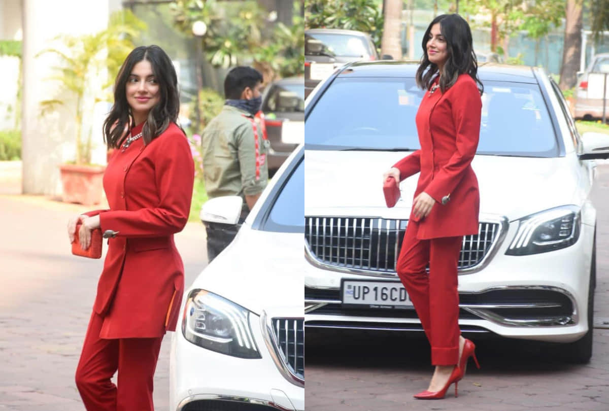 divya khosla kumar wearing red bandhgala and pants look boss lady