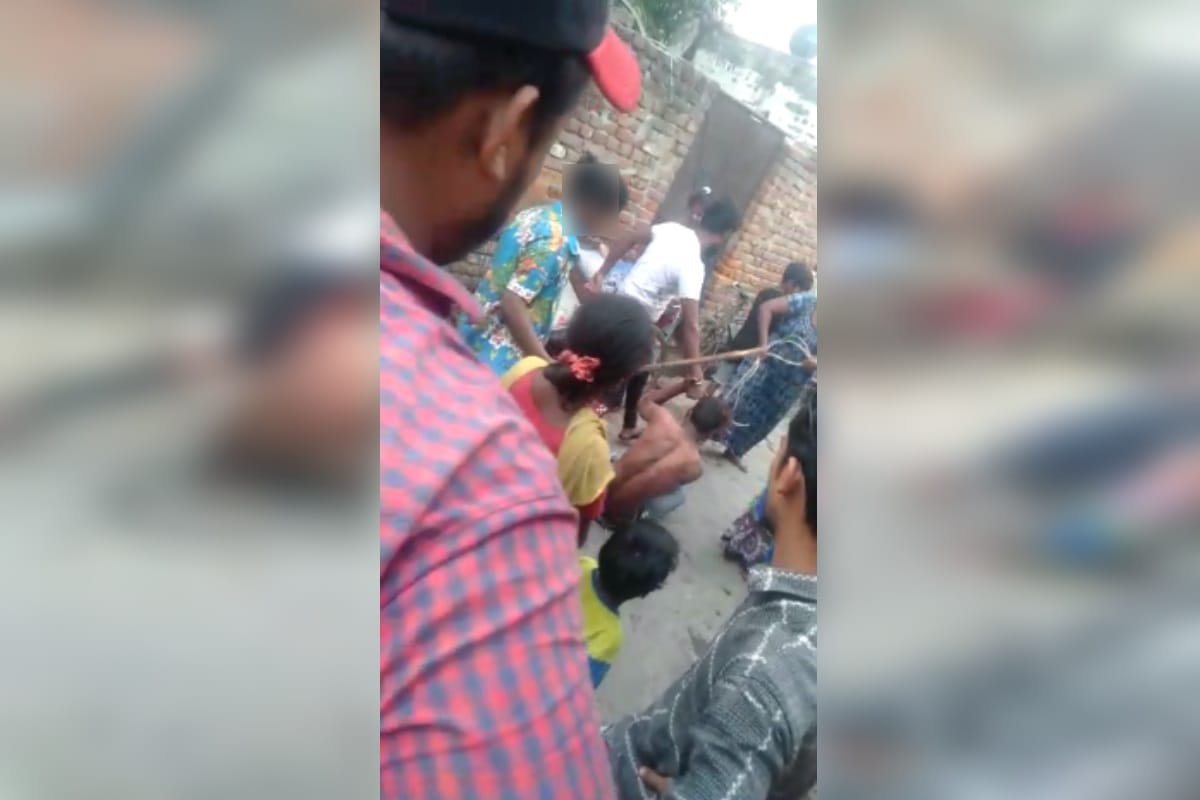 UP News: A young man was beaten up after tied with rope in Meerut and video viral