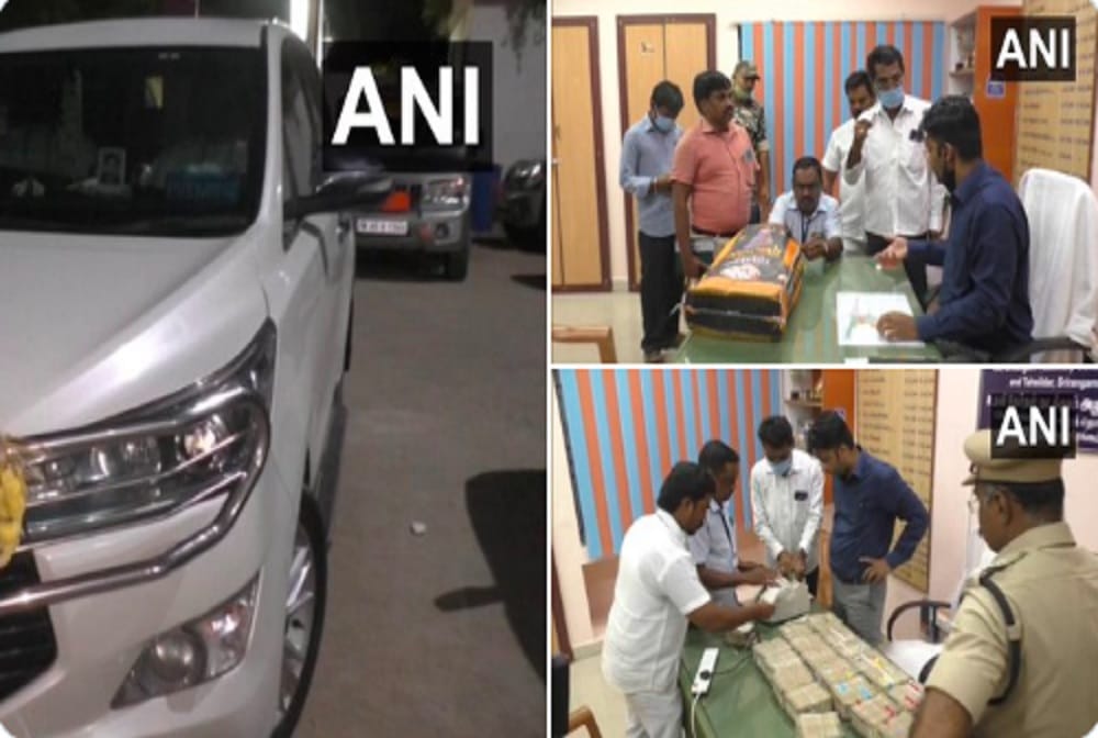 Tamil Nadu: Election Flying Squad seized Rs 1 crore from a vehicle during checking at Trichy, vehicle had an AIADMK flag
